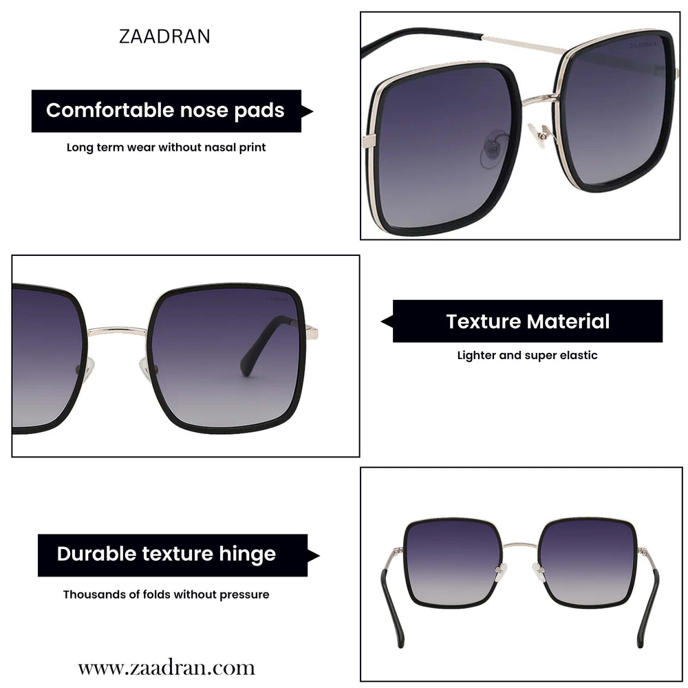 Burma | Black Dual Tone Oversize Wayfarer Sunglass