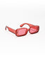 Rome | Red Transparent Rectangle Sunglass