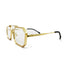 Metal Eyes | Golden Transparent Wayfarer Sunglass