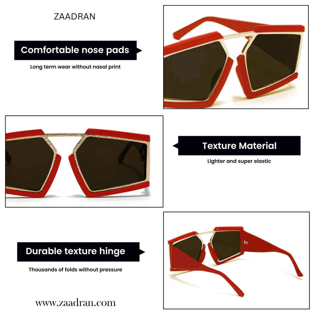 Brazil | Red Wayfarer Oversize Sunglass