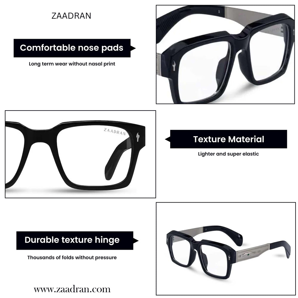 Bagan | Black Silver Transparent Wayfarer Sunglass