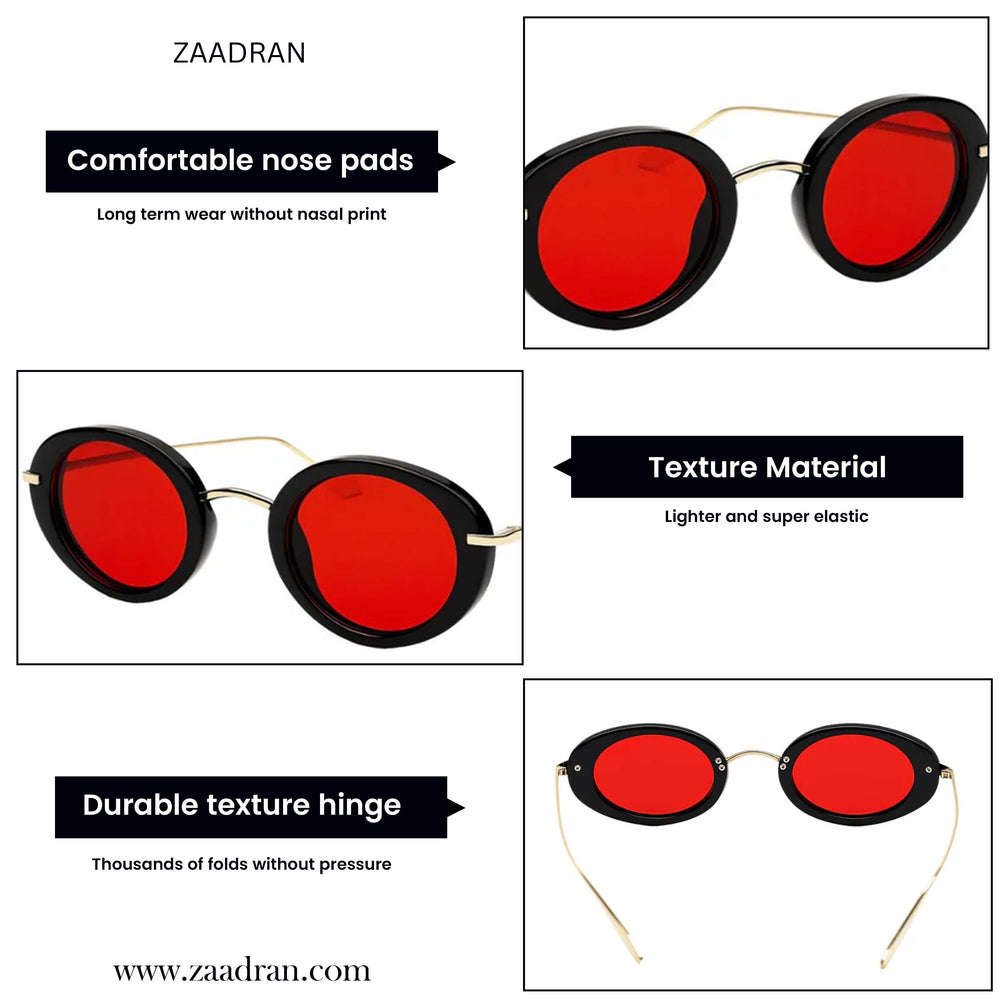 Egypt | Red Classic Round Sunglass