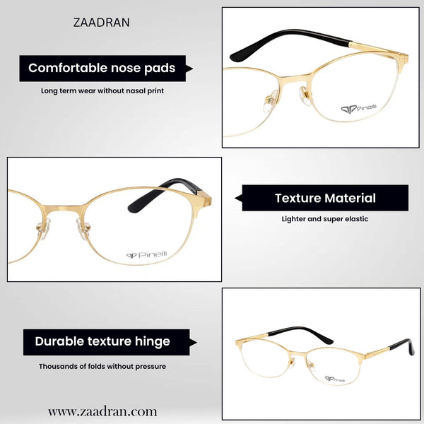 Golden Transparent Wayfarer Eyewear | Pinellii Edition