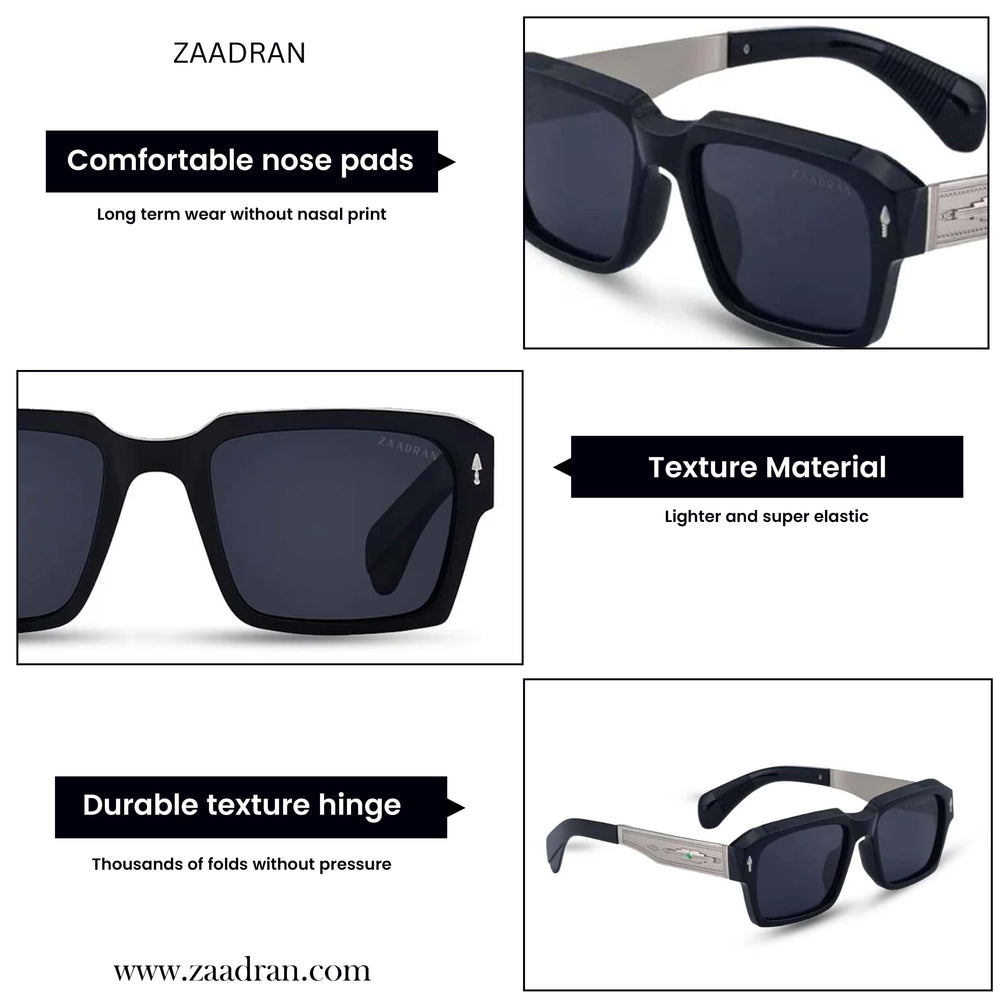 Bagan | Black Silver Wayfarer Sunglass