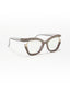 Diamond Cateyes | Grey Fancy White Crystals Wayfarer Transparent Sunglass