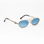 MW | Golden Blue Round Sunglass