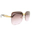 Barbados | Champagne Pink Dual Tone Oversize Sunglass