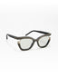 Diamond Cateyes | Black Fancy Cream Crystals Wayfarer Transparent Sunglass