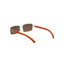 Millionaire | Orange Brown Rectangle Sunglass