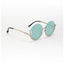 Vintage Underline | Golden Green Round Sunglass