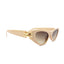 Diva | Peach Golden Cateye Sunglass