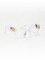 Naked Eyes | White Transparent Oversize Sunglass