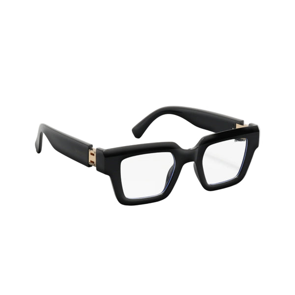 Ontario | Black Transparent Rectangle Wayfarer Sunglass