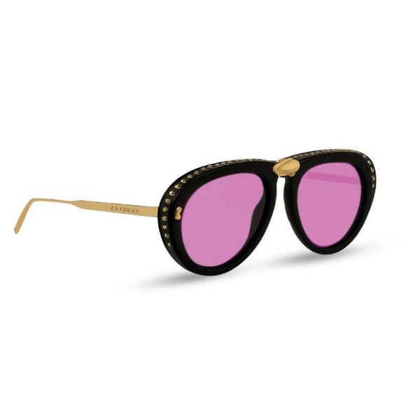 Toronto | Golden Flamingo Foldable Aviator Sunglass