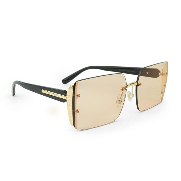 Chicago | Golden Peach Oversize Rectangle Sunglass
