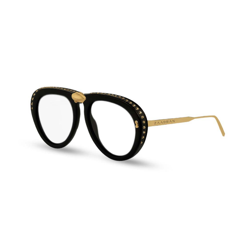 Toronto | Golden Black White Transparent Foldable Aviator Sunglass