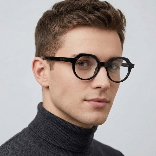 Oceania | Black Transparent Round Sunglass
