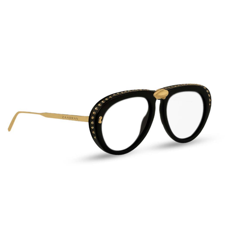 Toronto | Golden Black White Transparent Foldable Aviator Sunglass