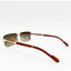 Richmond | Golden Brown Rimless Rectangle Sunglass