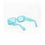 Rome | Blue Transparent Rectangle Sunglass