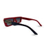 Ontario | Blue Red Rectangle Wayfarer Sunglass