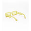 Rome | Yellow Transparent Rectangle Sunglass