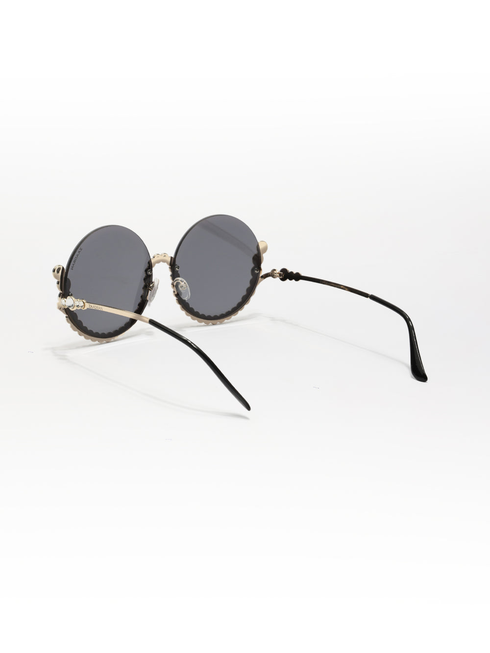 Vintage Underline | Golden Black Round Sunglass
