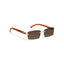 Millionaire | Orange Brown Rectangle Sunglass