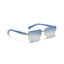 Jordan | Blue Rimless Wayfarer Sunglass