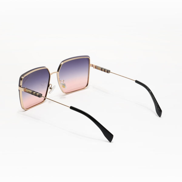 Burber | Golden Pink Oversize Wayfarer Sunglass