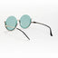 Vintage Underline | Golden Green Round Sunglass