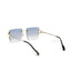 Alberta | Ocean Blue Rimless Square Sunglass