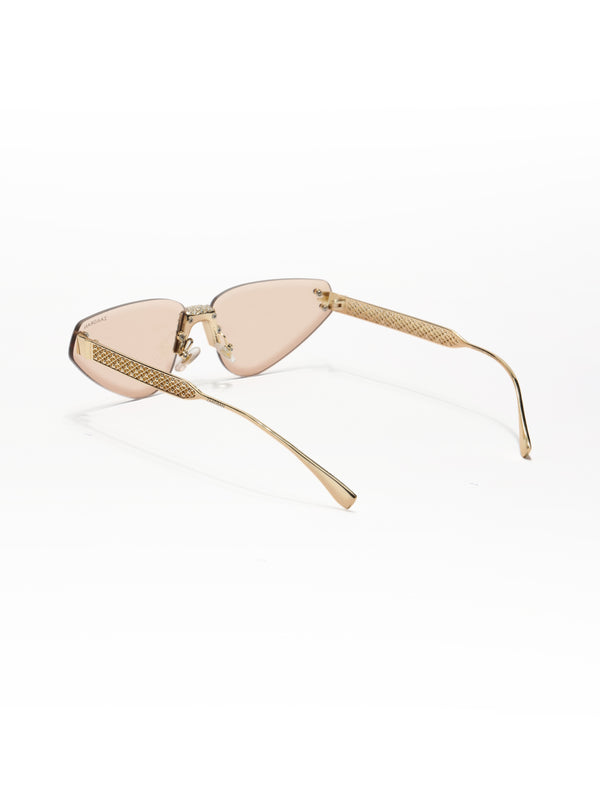 Florence | Champagne Pink Rimless Cateye Sunglass