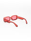 Rome | Red Transparent Rectangle Sunglass