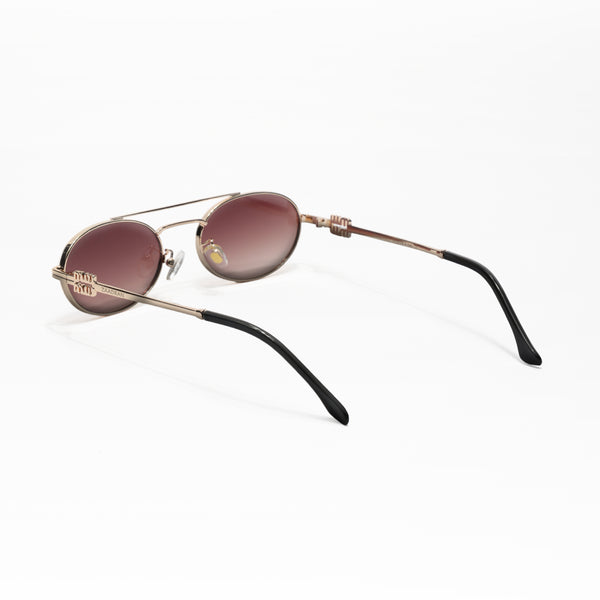 MW | Golden Brown Round Sunglasses