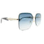 Barbados | Silver Blue Oversize Sunglass