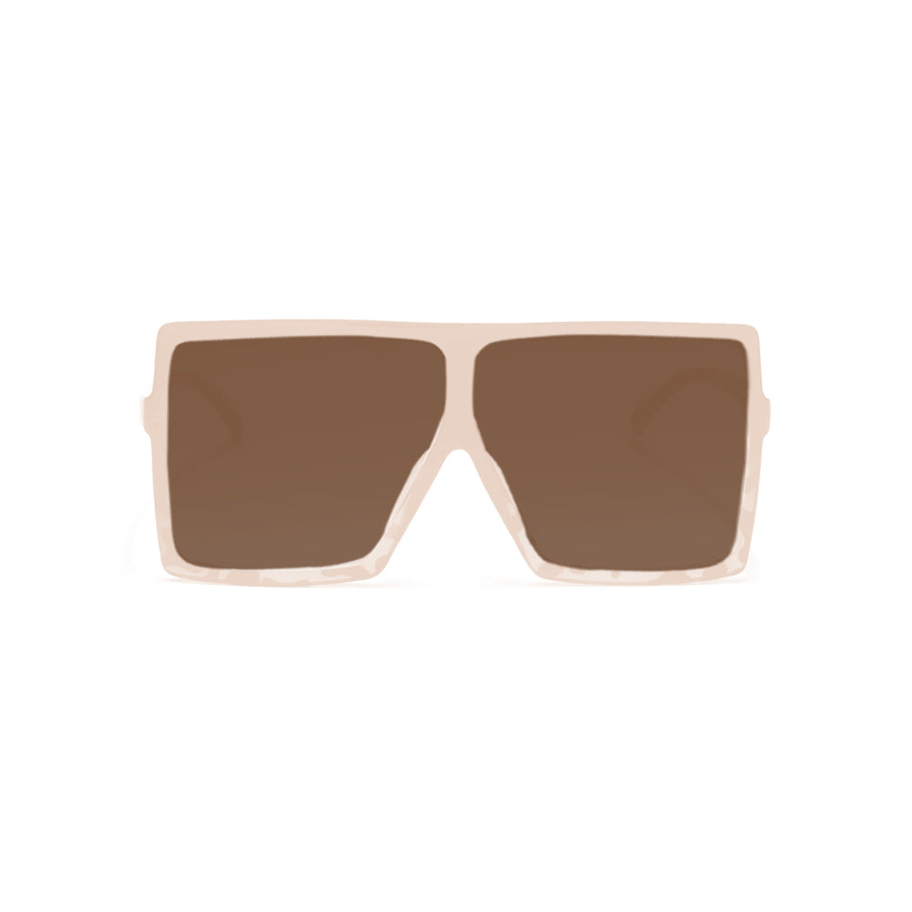 Jetlag | Peach Wayfarer Oversize Sunglass
