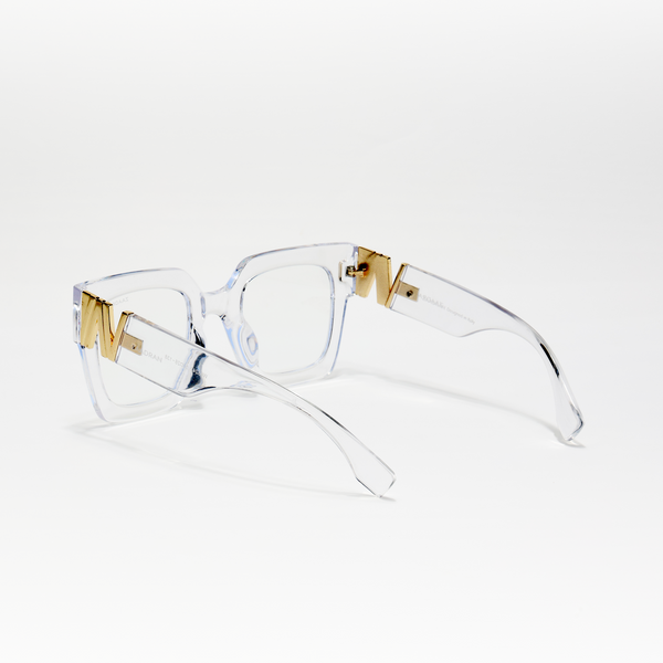 Naked Eyes | White Transparent Oversize Sunglass