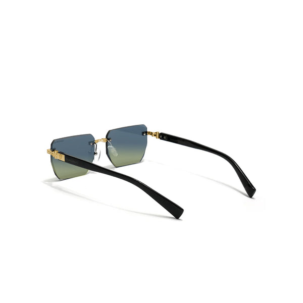 Jordan | Golden Dual Tone Rimless Wayfarer Sunglass