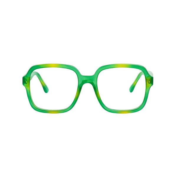 Albania | Green Transparent Oversize Wayfarer Sunglass