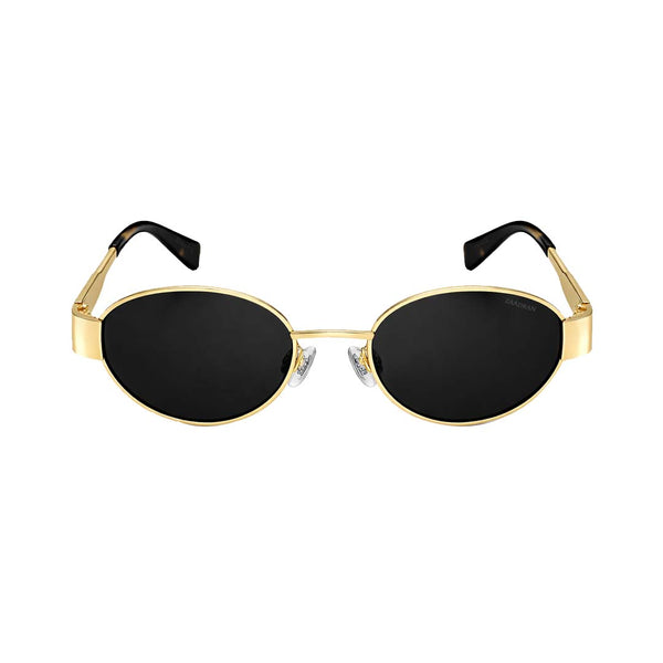 Haiti | Golden Black Round Sunglass