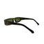 Sudan | Army Green Silver Rectangle Sunglass