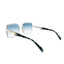 Barbados | Silver Blue Oversize Sunglass