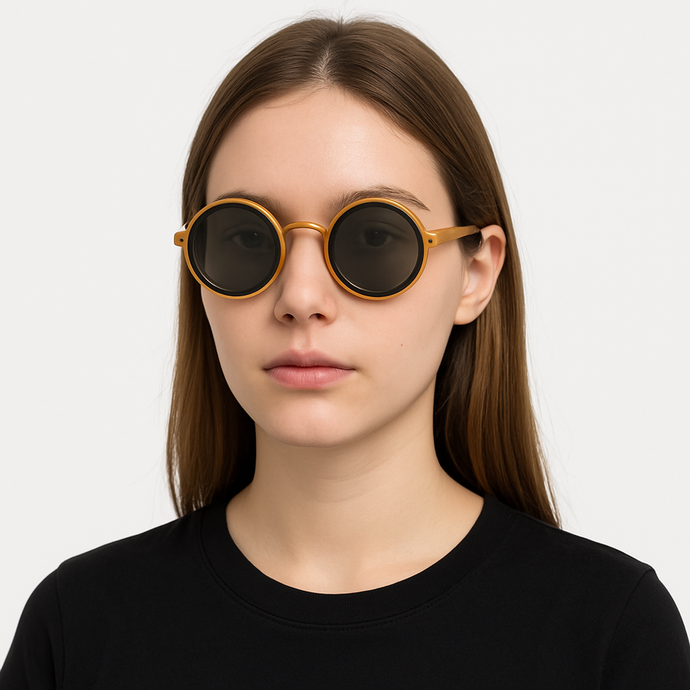 Rotater | Golden Round Sunglass