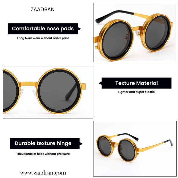 Rotater | Golden Round Sunglass
