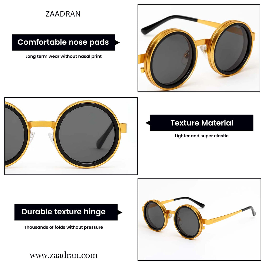 Rotater | Golden Round Sunglass