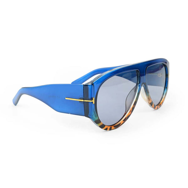 Cuba | Blue Leopard T Aviator Sunglass