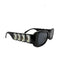 Russia | Black White Diamond Rectangle Sunglass