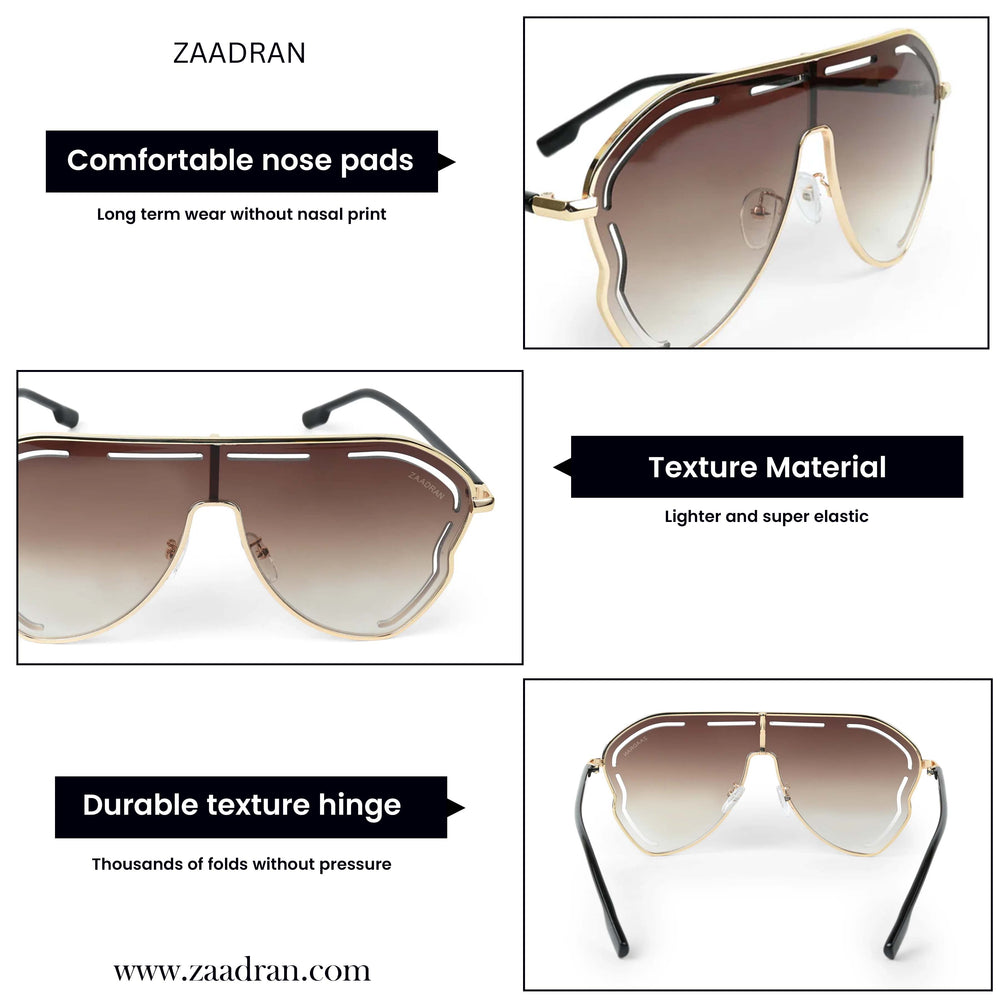 Osaka | Golden Brown Dual Tone Aviator Sunglass