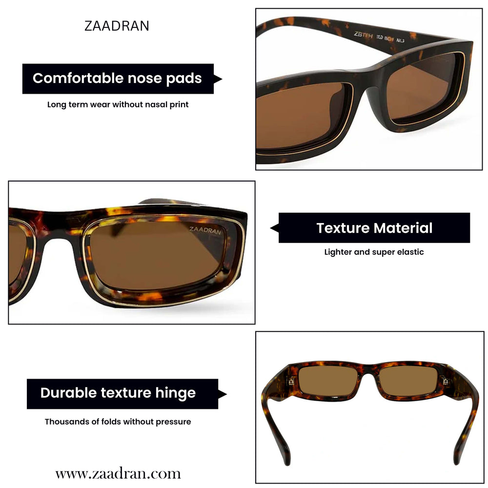 Sudan | Panther Golden Rectangle Sunglass